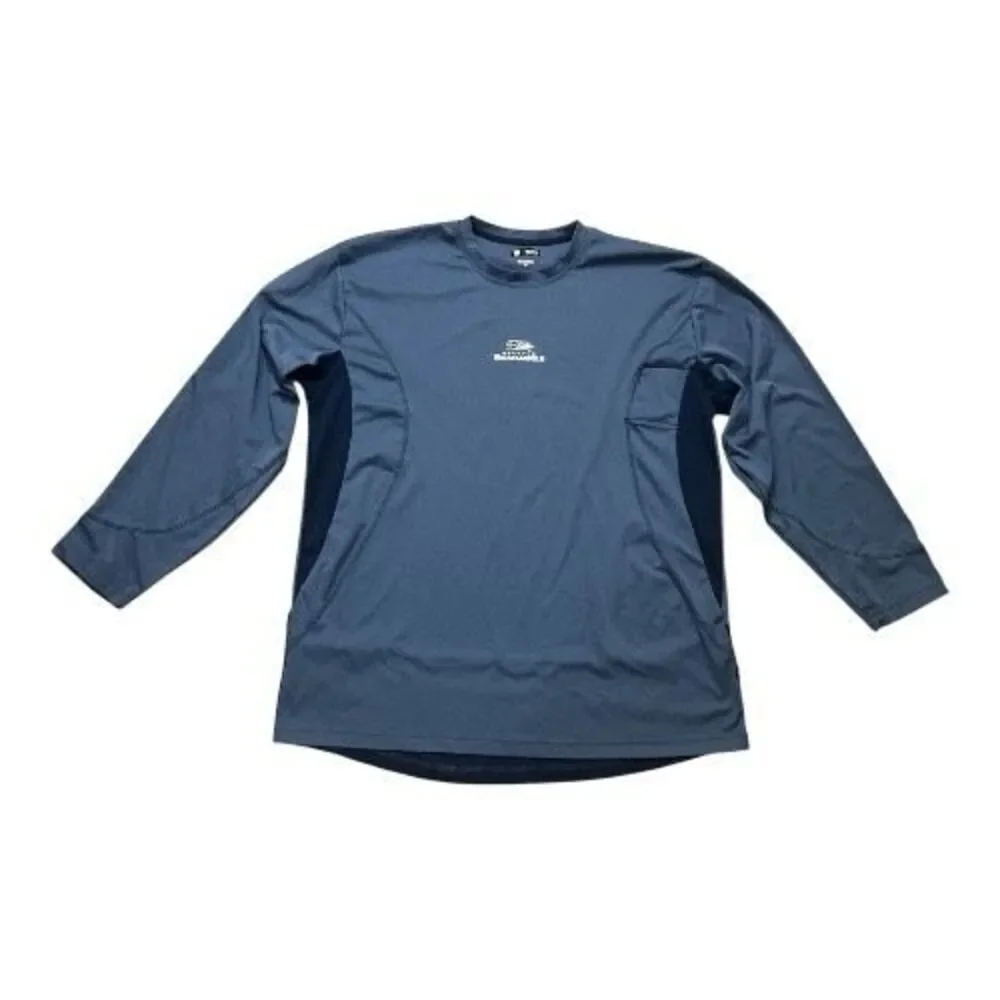 Seattle Seahawks NFL Team Apparel Men Blue Long Sleeve Size XL Stretch Crewneck